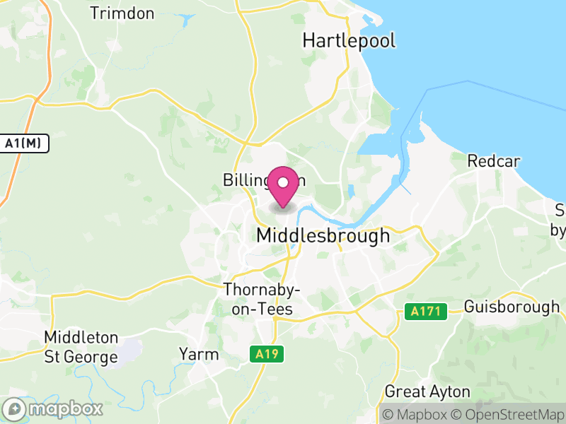 Map of Tees Valley, England