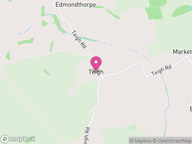 Map of Teigh, Rutland