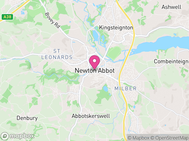 Map of Teignbridge, Devon