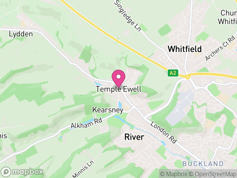 Map of Temple Ewell, Dover