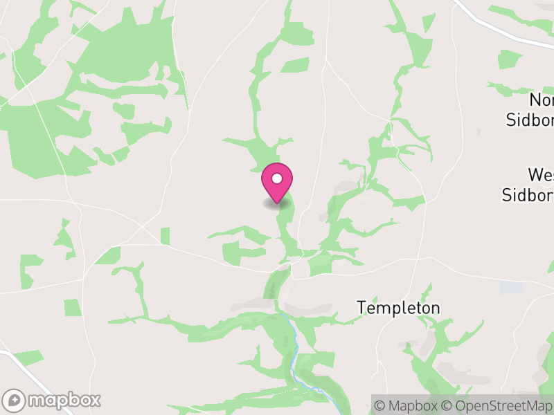 Map of Templeton, Mid Devon