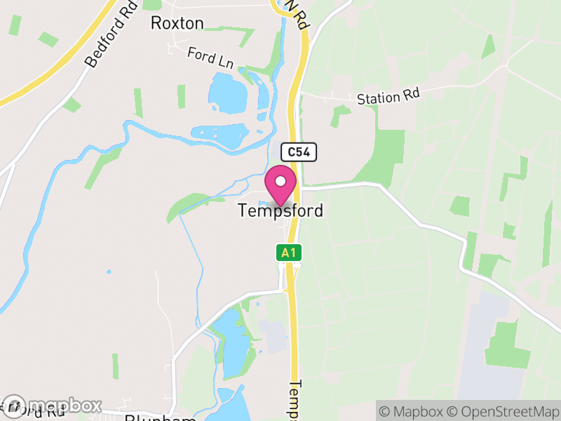 Map of Tempsford, Central Bedfordshire