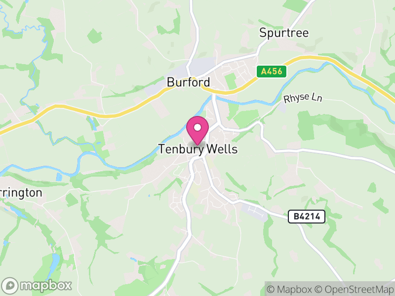 Map of Tenbury, Malvern Hills