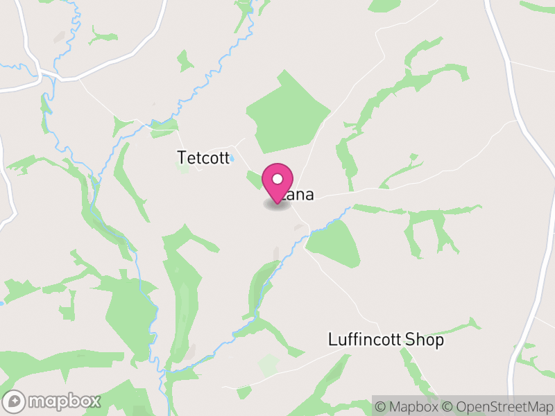 Map of Tetcott, Torridge