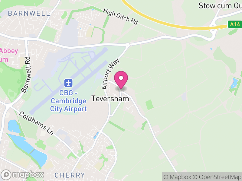 Map of Teversham, South Cambridgeshire