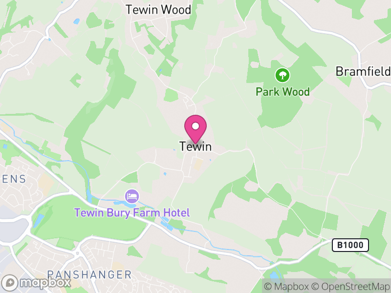 Map of Tewin, East Hertfordshire