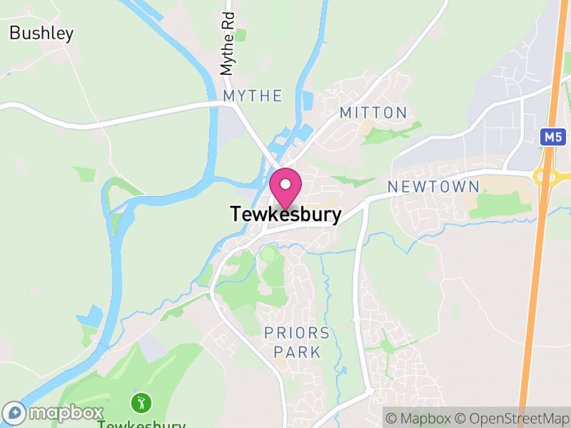 Map of Tewkesbury, Tewkesbury