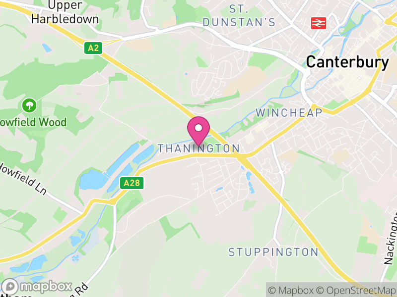 Map of Thanington, Canterbury