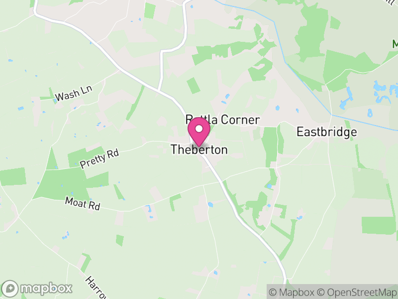 Map of Theberton, East Suffolk