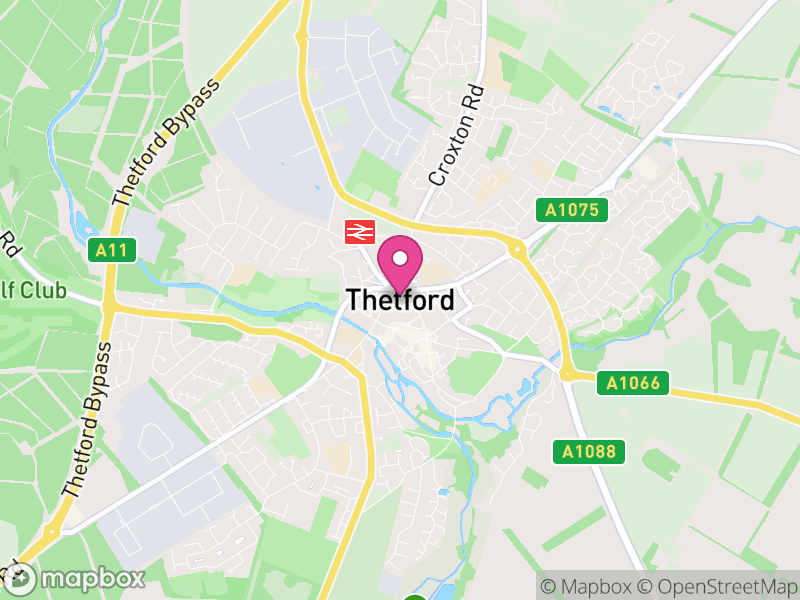 Map of Thetford, Breckland