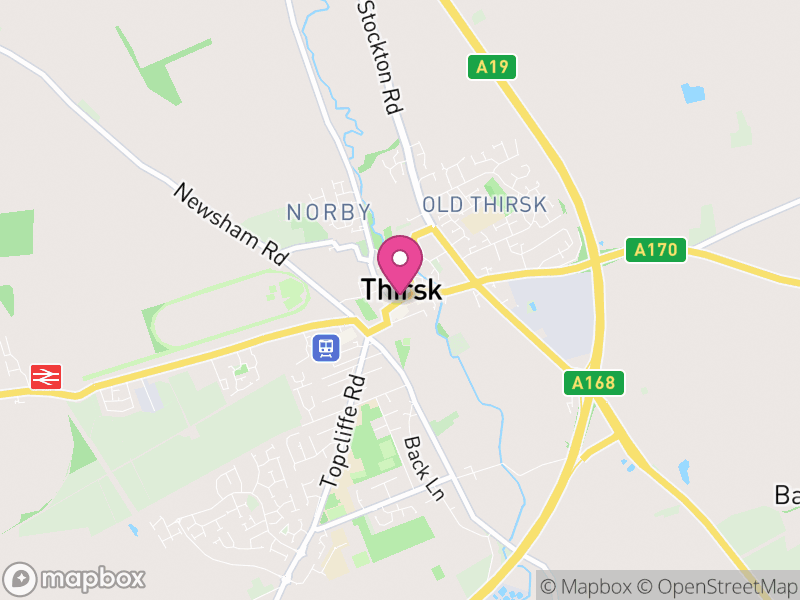 Map of Thirsk, North Yorkshire