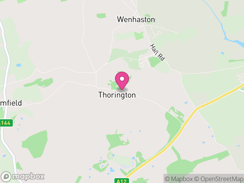 Map of Thorington, East Suffolk