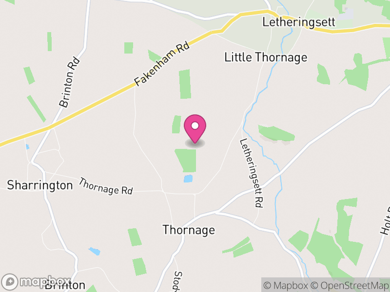 Map of Thornage, North Norfolk