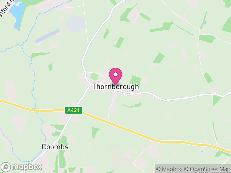 Map of Thornborough, Buckinghamshire
