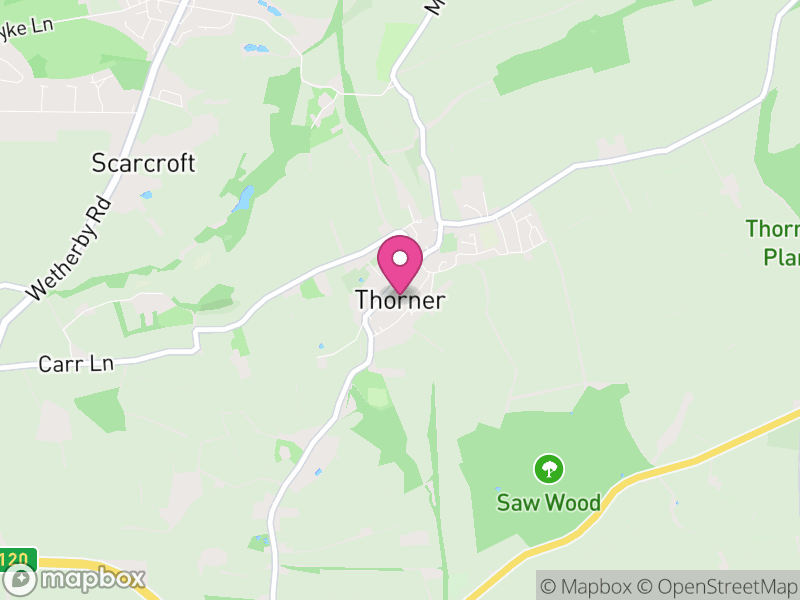 Map of Thorner, Leeds