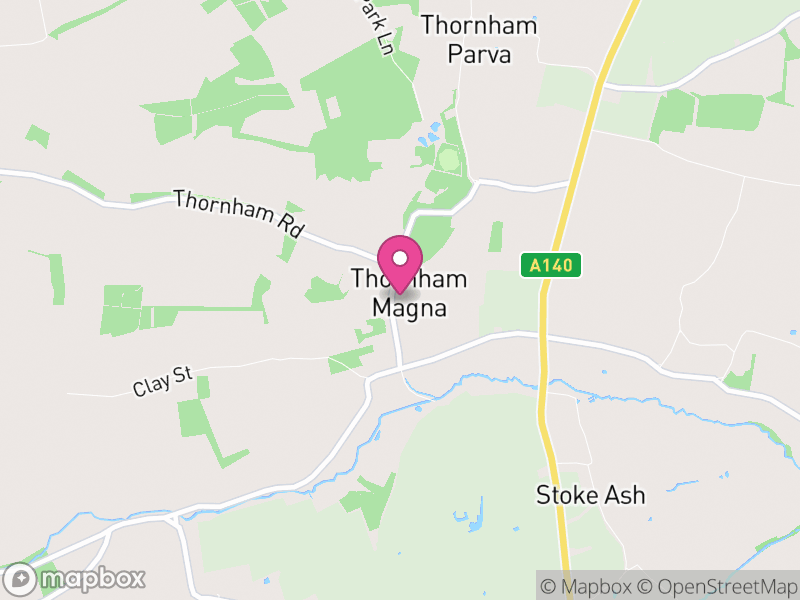 Map of Thornham Magna, Mid Suffolk