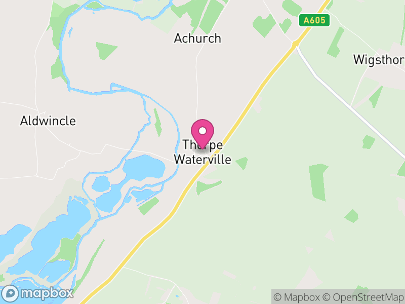 Map of Thorpe Achurch, North Northamptonshire