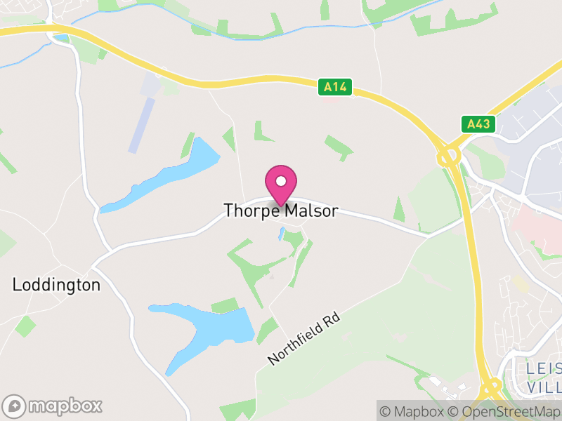 Map of Thorpe Malsor, North Northamptonshire