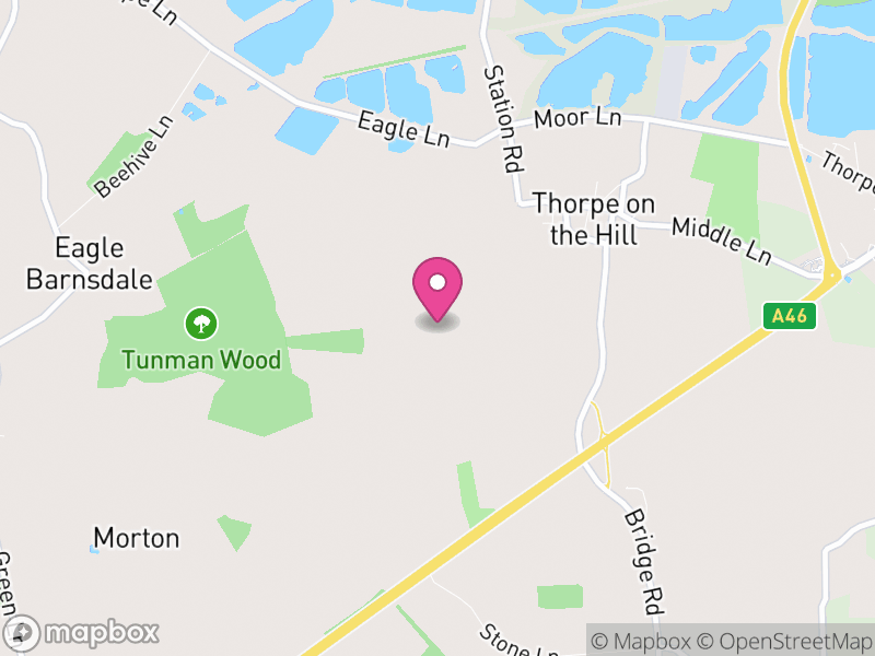 Map of Thorpe on the Hill, North Kesteven