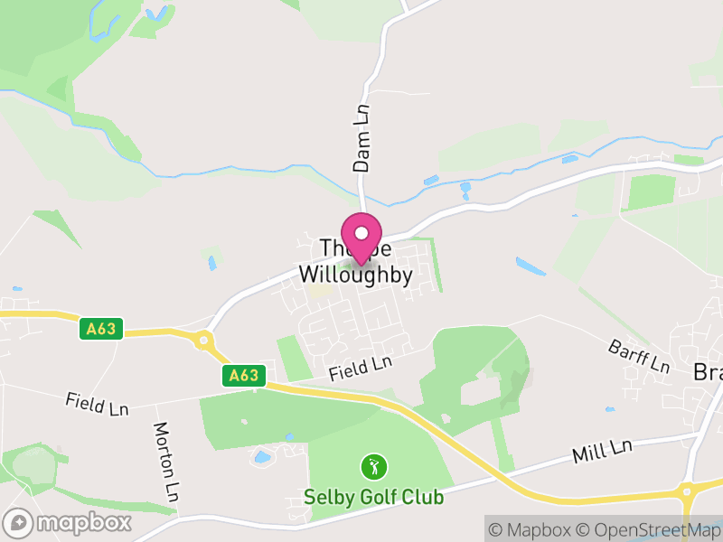 Map of Thorpe Willoughby, North Yorkshire