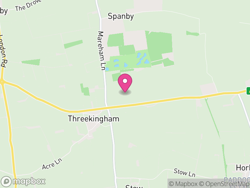 Map of Threekingham, North Kesteven