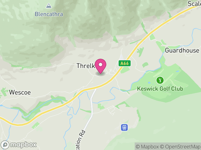 Map of Threlkeld, Westmorland and Furness