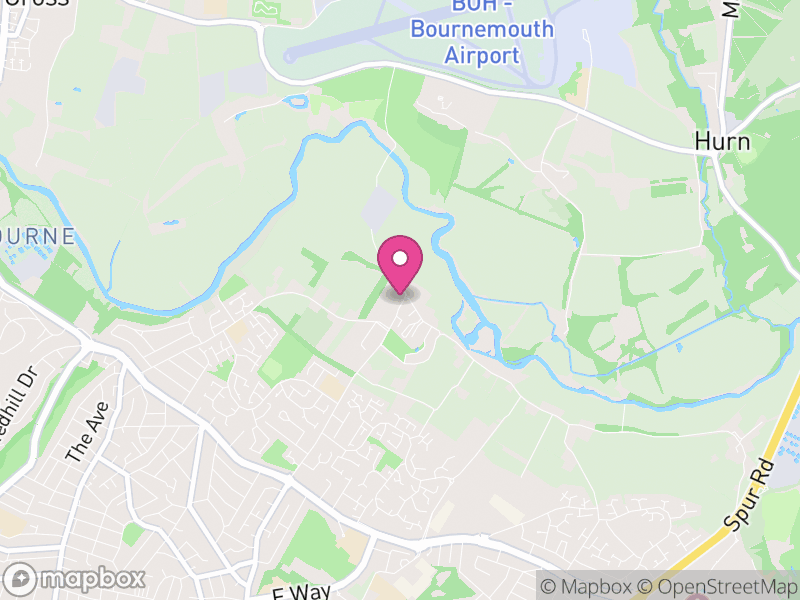 Map of Throop and Holdenhurst, Bournemouth