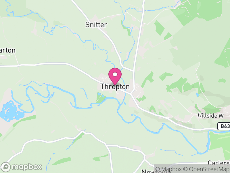 Map of Thropton, Northumberland