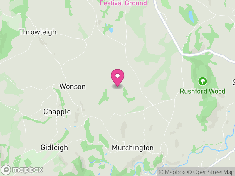 Map of Throwleigh, West Devon