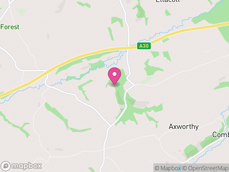 Map of Thrushelton, West Devon