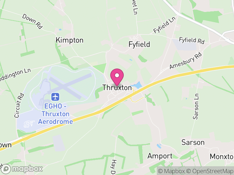 Map of Thruxton, Test Valley