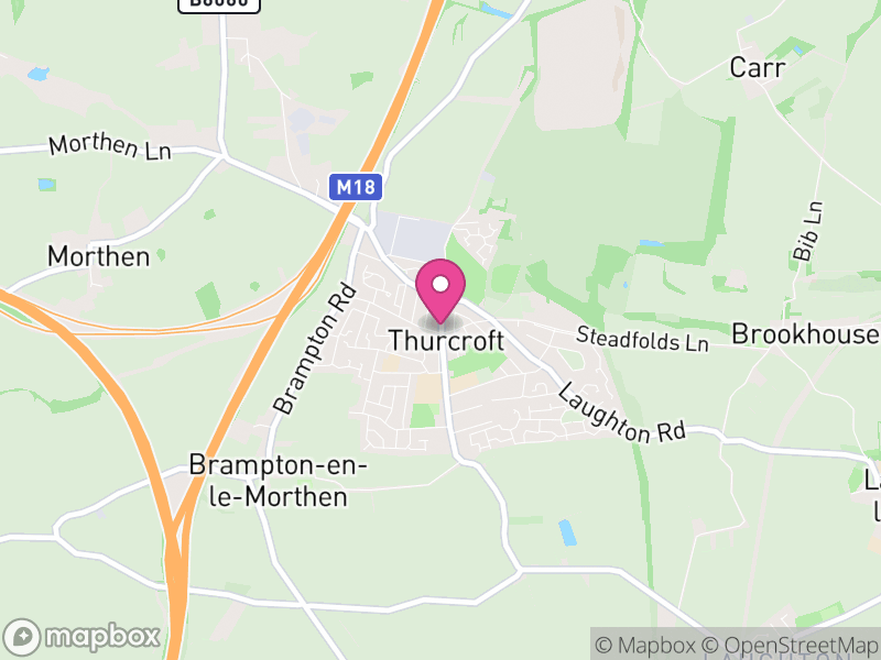 Map of Thurcroft, Rotherham