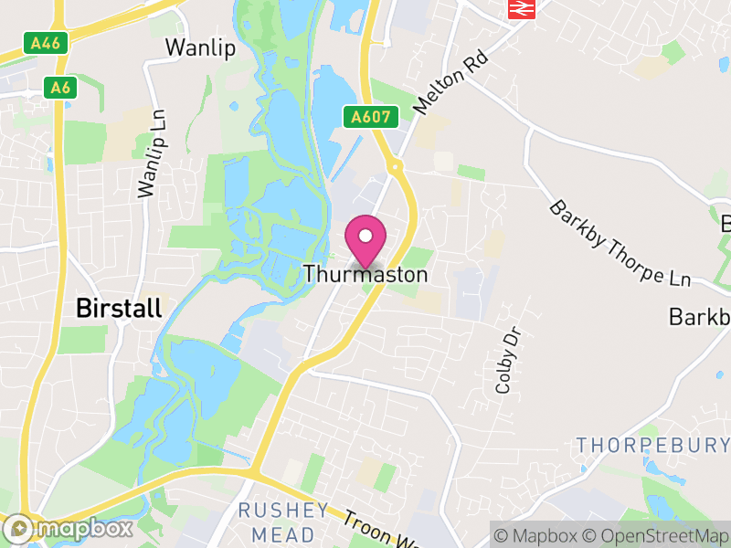 Map of Thurmaston, Charnwood