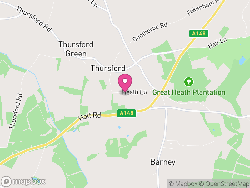 Map of Thursford, North Norfolk