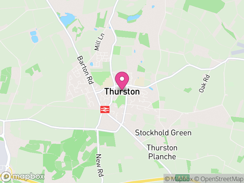 Map of Thurston, Mid Suffolk