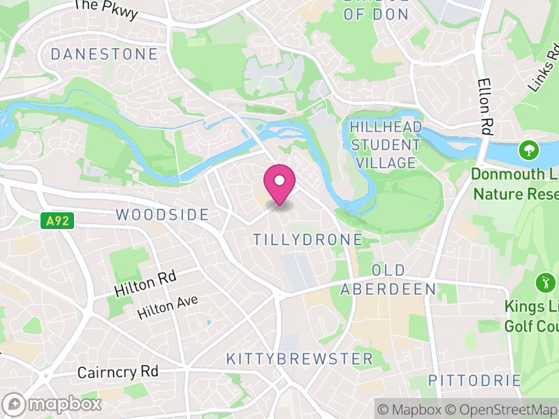 Map of Tillydrone, Aberdeen