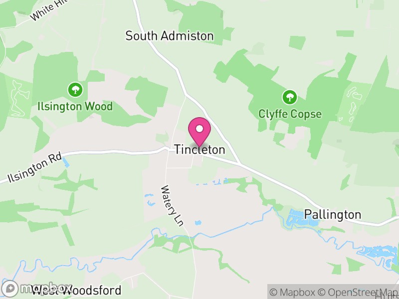 Map of Tincleton, Dorset