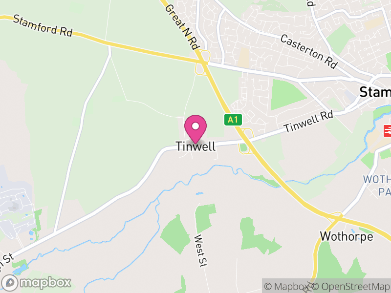 Map of Tinwell, Rutland