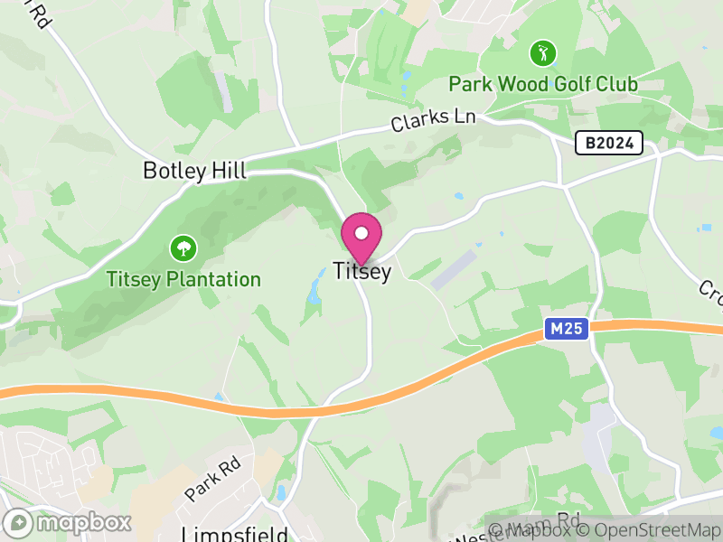 Map of Titsey, Tandridge