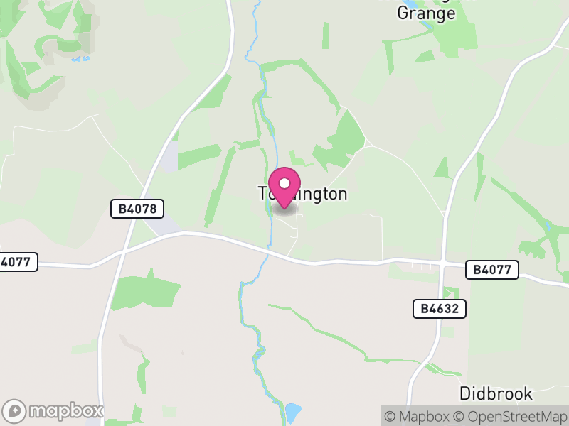 Map of Toddington, Tewkesbury