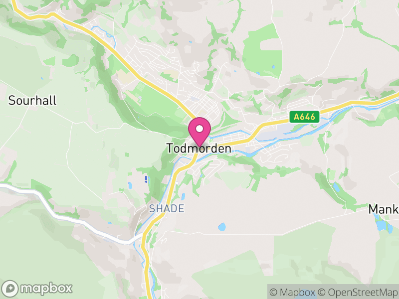 Map of Todmorden, Calderdale