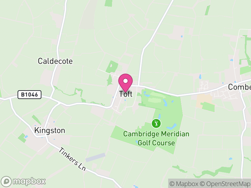 Map of Toft, South Cambridgeshire