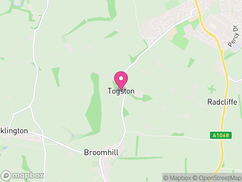 Map of Togston, Northumberland