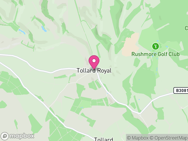 Map of Tollard Royal, Wiltshire