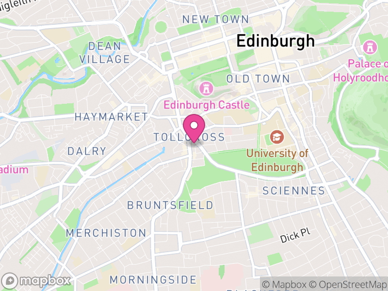 Map of Tollcross, Edinburgh
