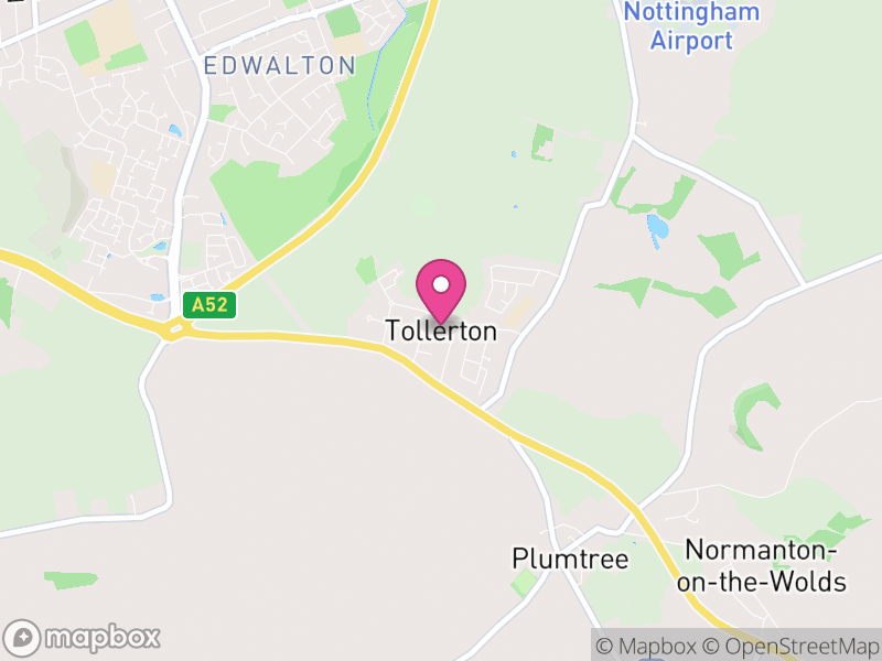 Map of Tollerton, Rushcliffe