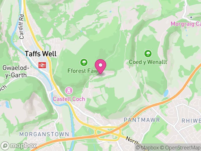 Map of Tongwynlais, Cardiff
