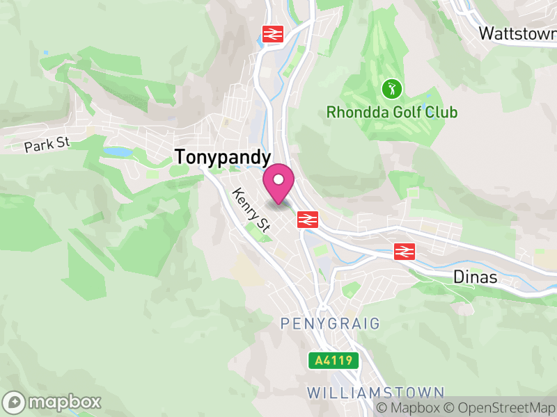 Map of Tonypandy, Rhondda Cynon Taf