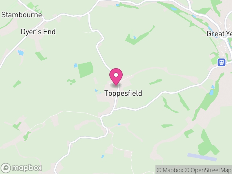 Map of Toppesfield, Braintree