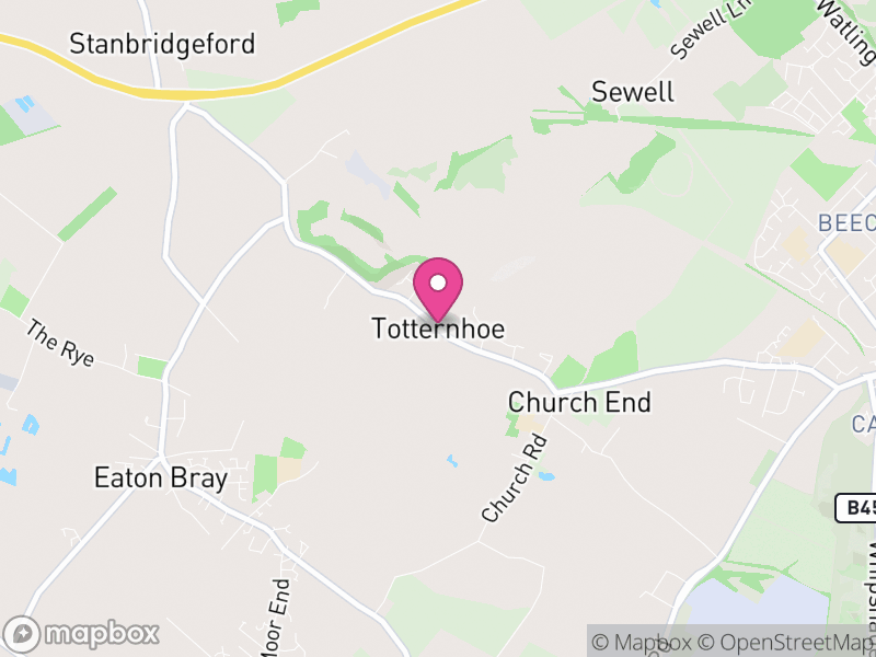 Map of Totternhoe, Central Bedfordshire